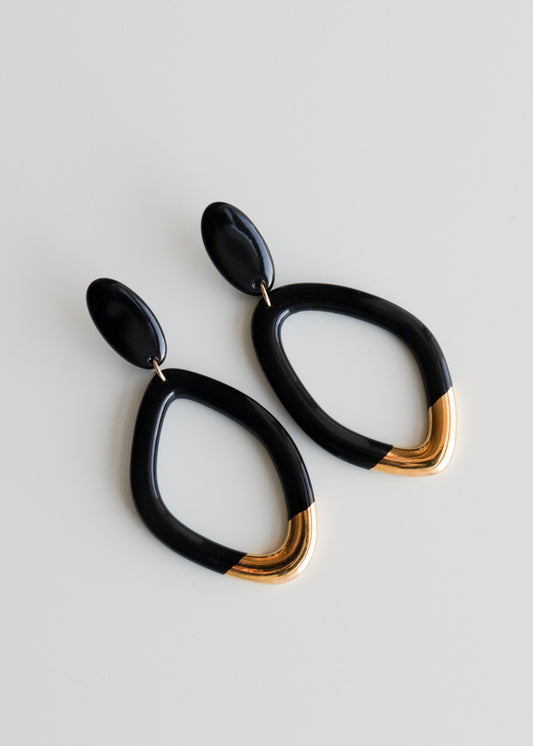 Flow Earrings in Black