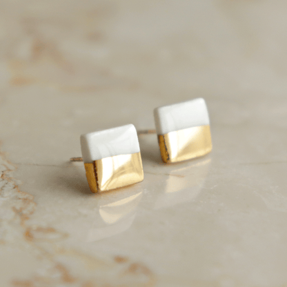 Edgy Studs in White / XS
