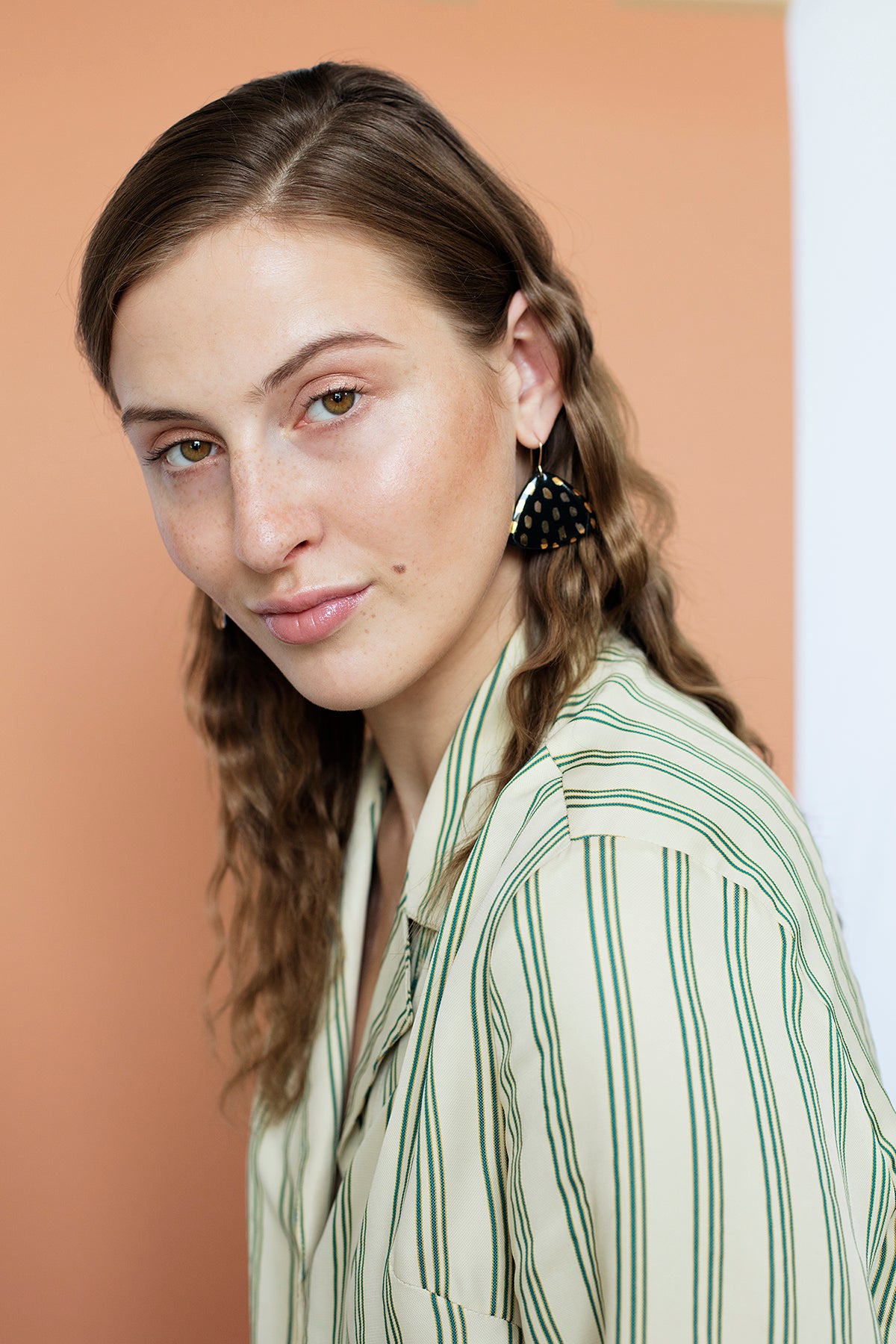 Leaf Earrings in Black