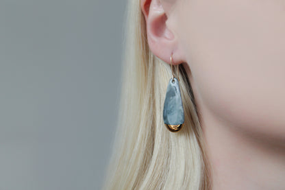 Drop earrings in Marble Grey / S