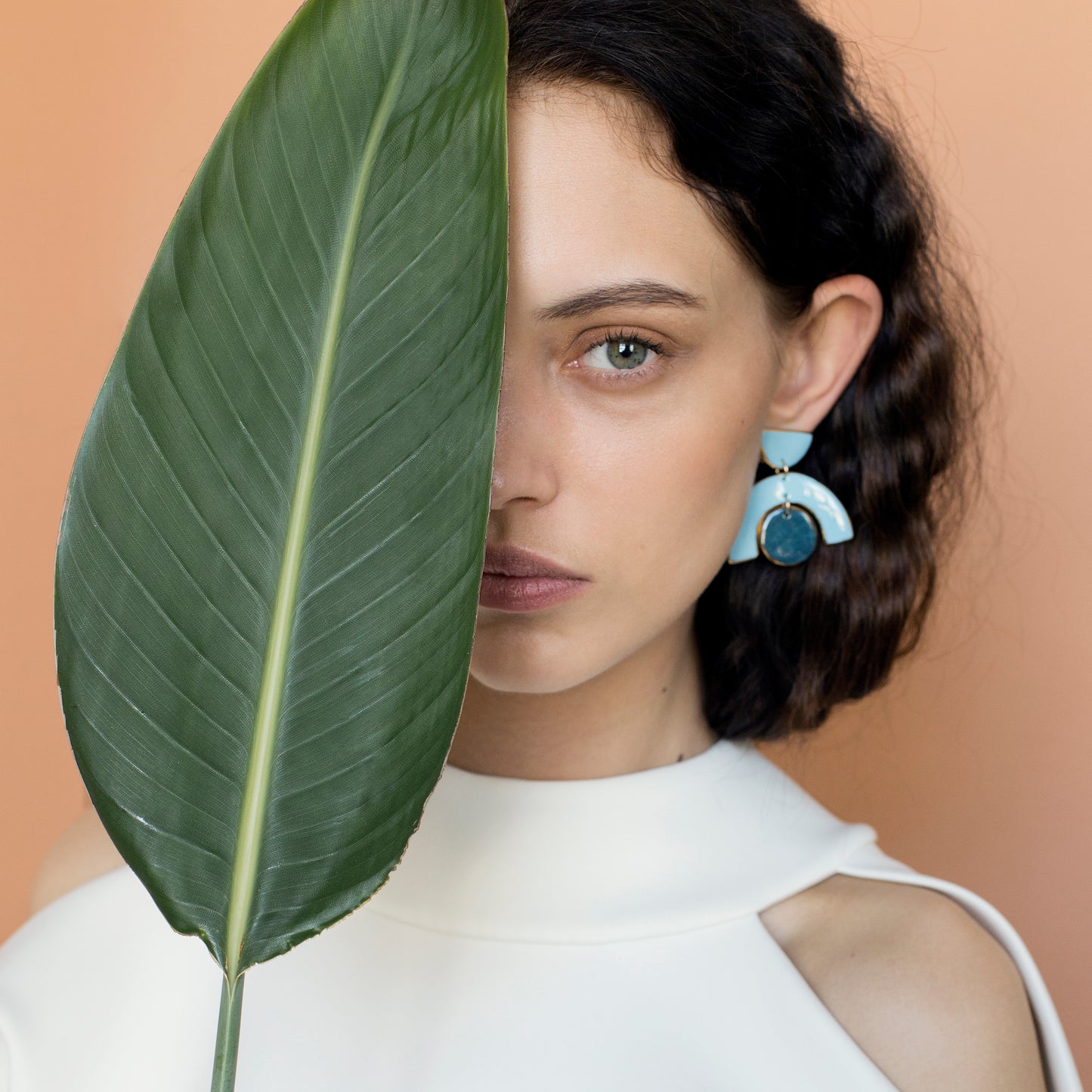Arquus Earrings in Blue/Cyan