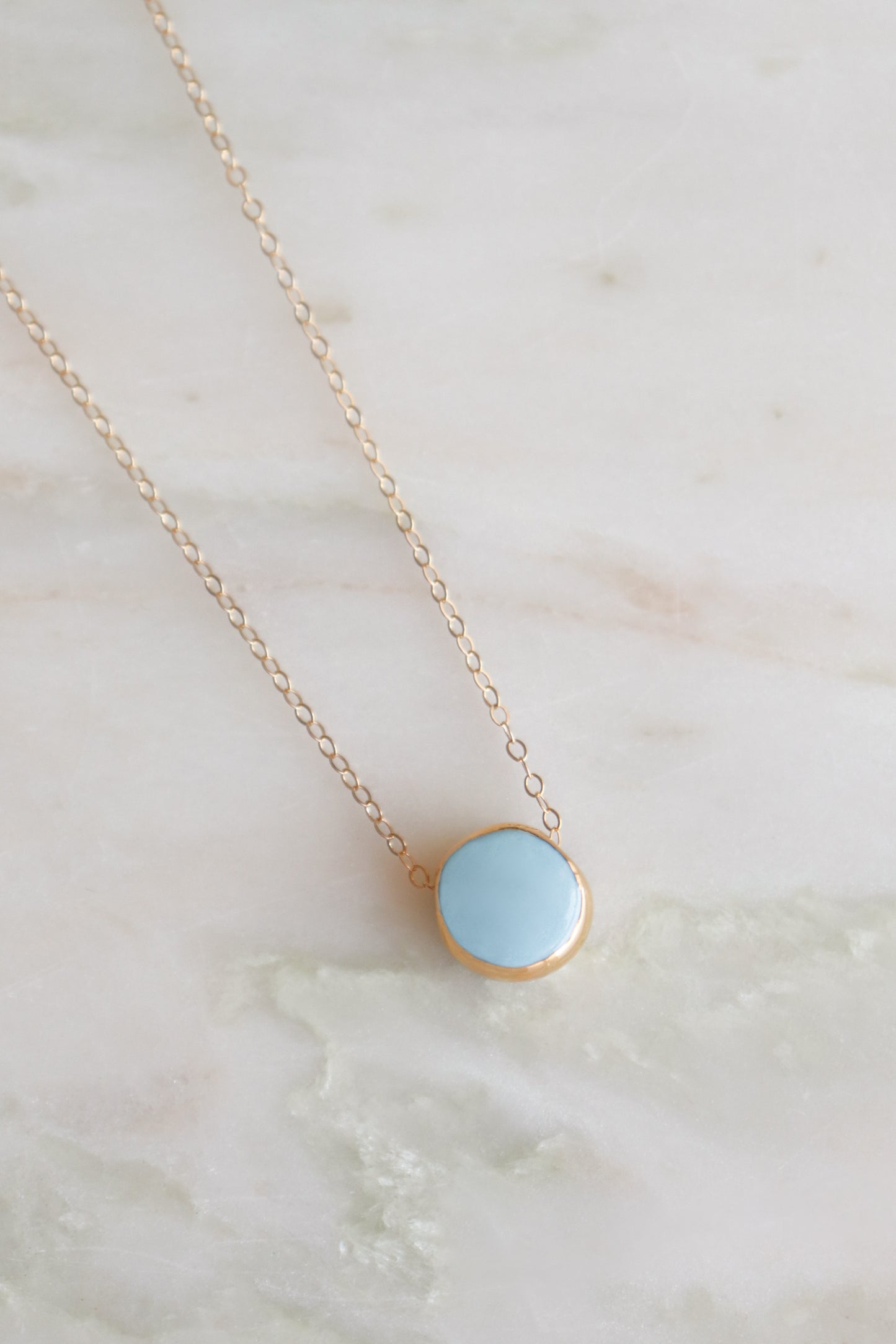 Round Necklace in Blue