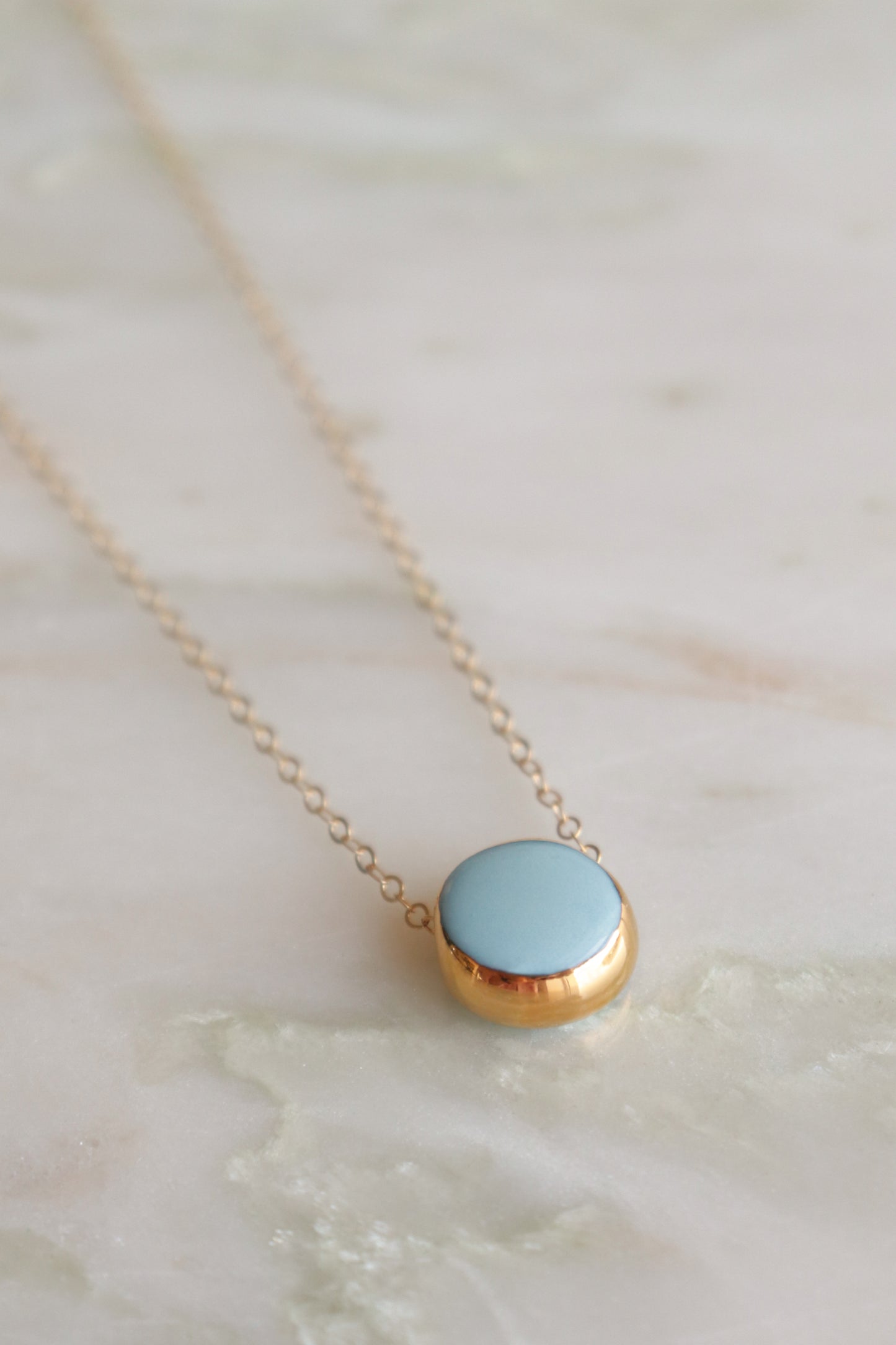 Round Necklace in Blue