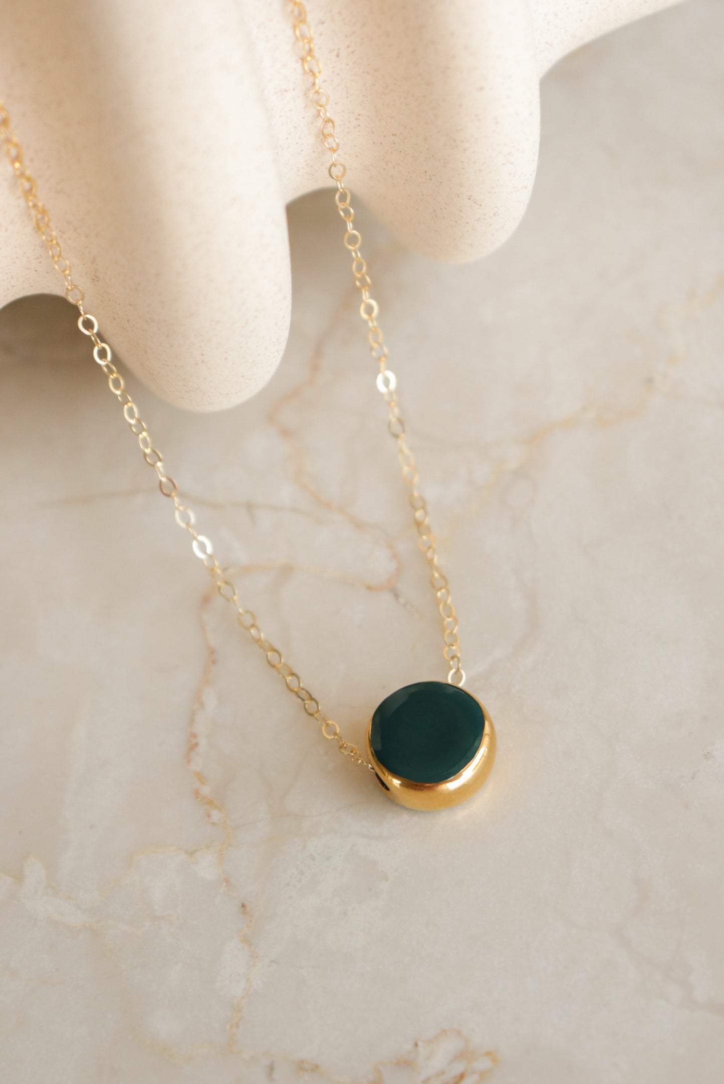 Round Necklace in Green