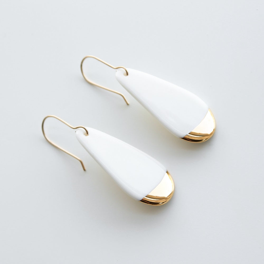 Drop earrings in White / S