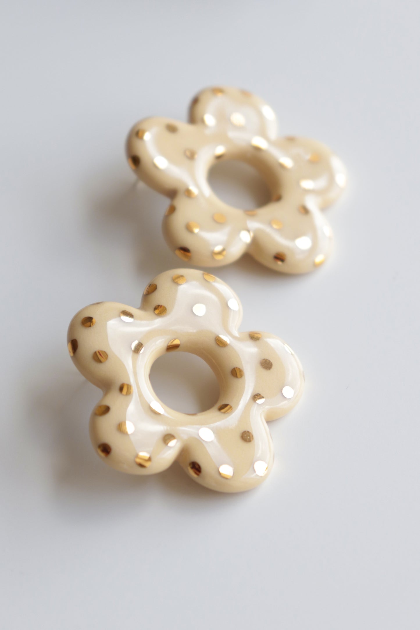 Flower Earrings in Yellow