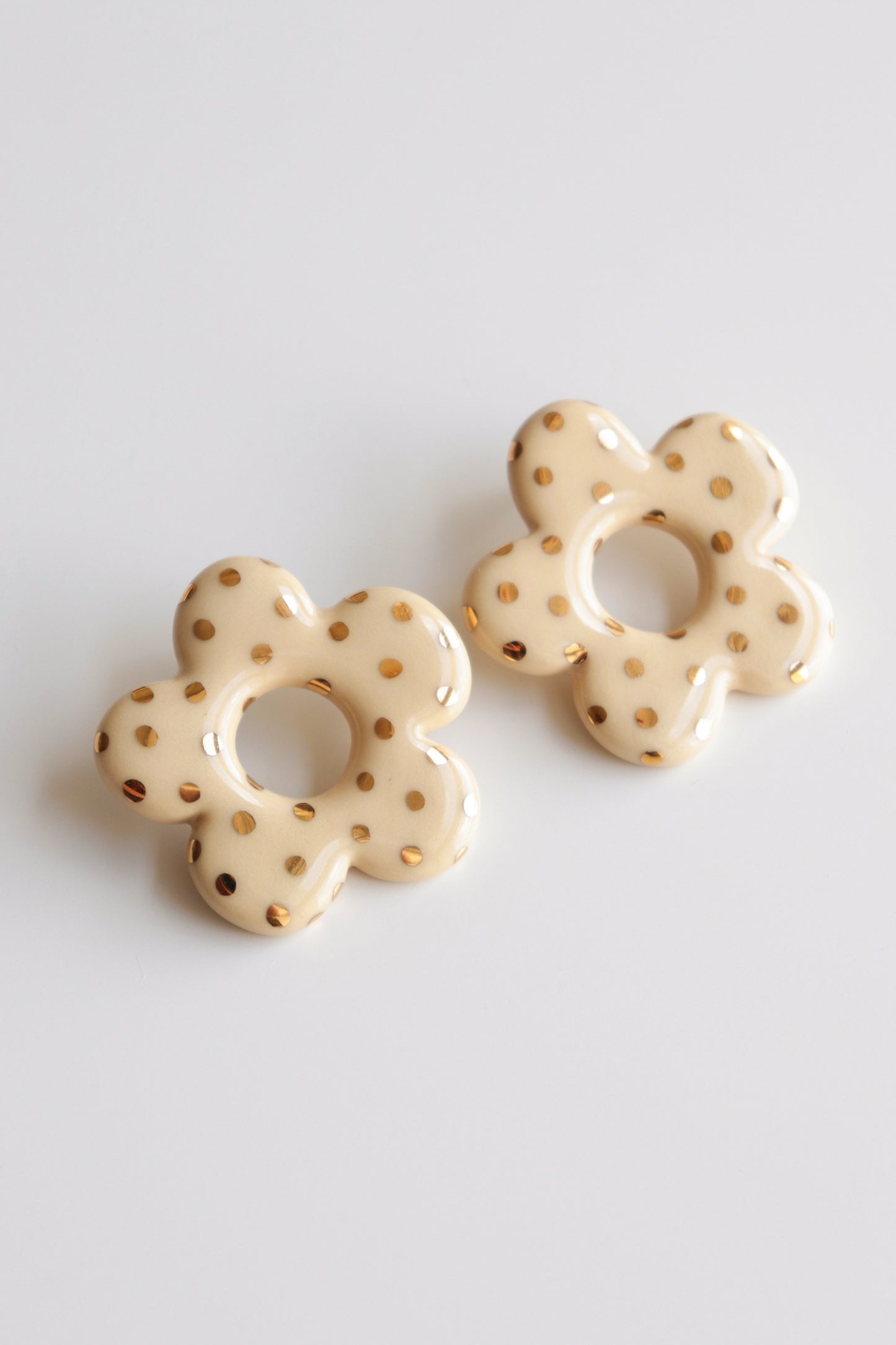 Flower Earrings in Yellow