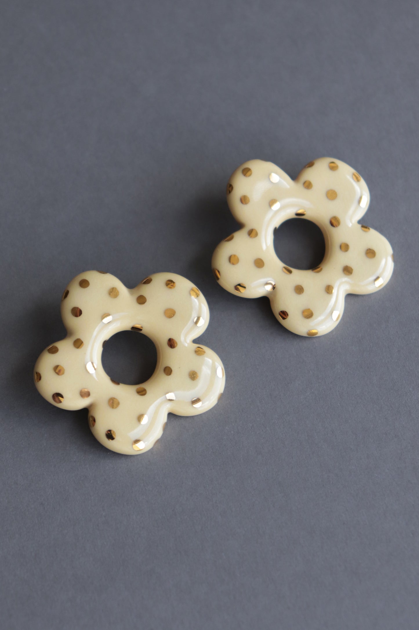 Flower Earrings in Yellow