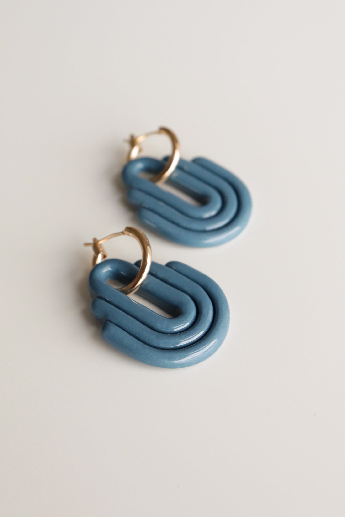 Art Deco Earrings in Blue