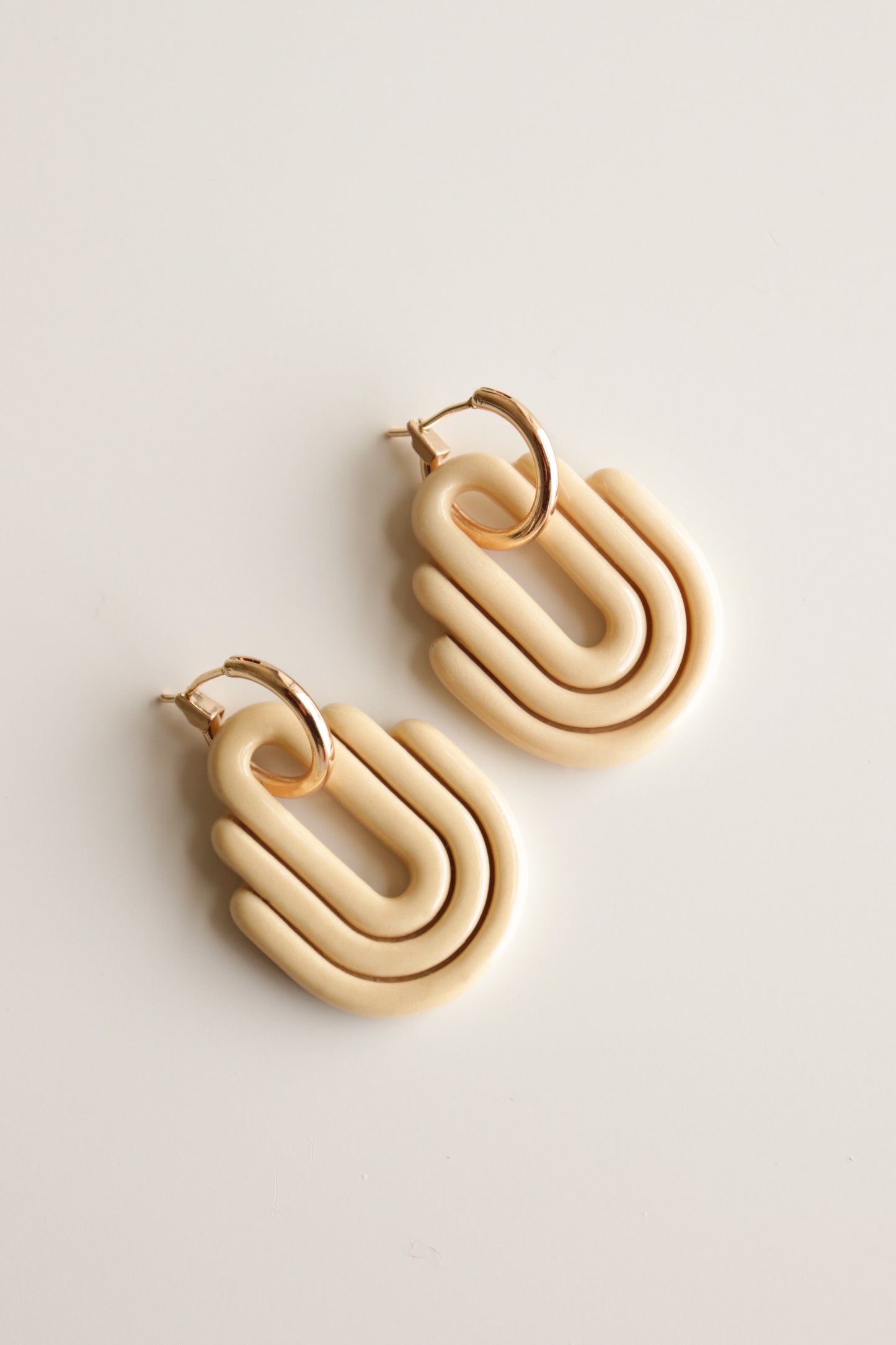 Art Deco Earrings in Yellow