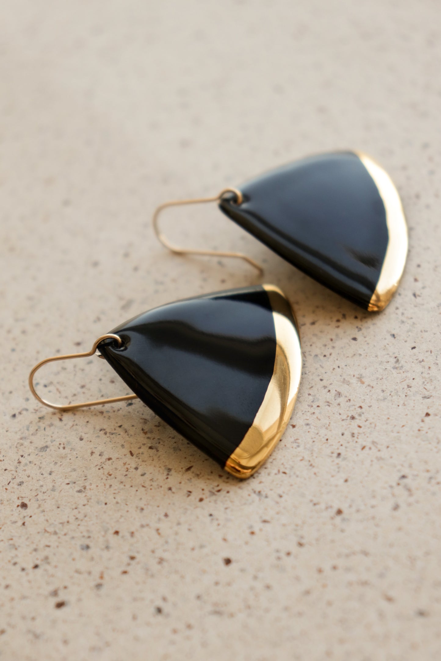 Leaf Earrings in Black