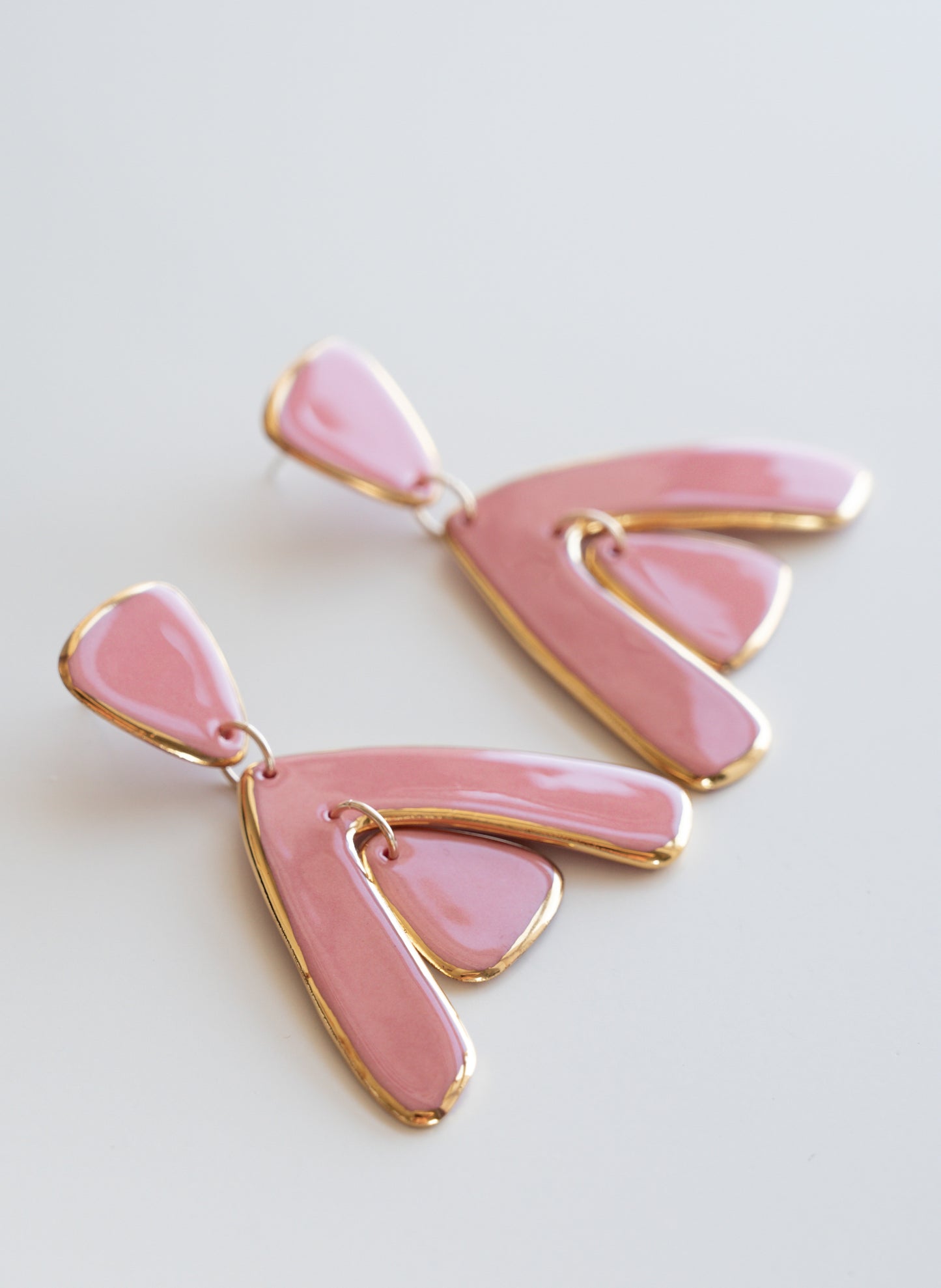 Arquus Earrings in Pink