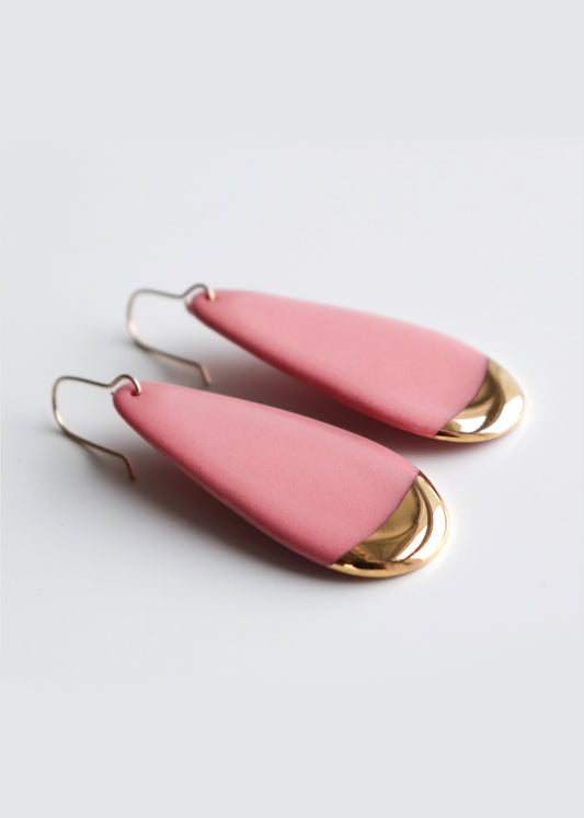 Drop Earrings in Pink / L