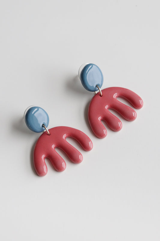 Matisse Earrings in Pink/Blue