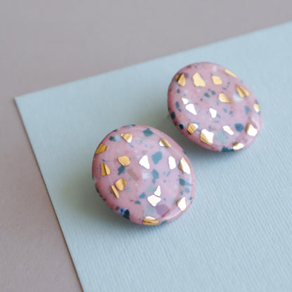 Astilla Recycled Studs in Pink / M