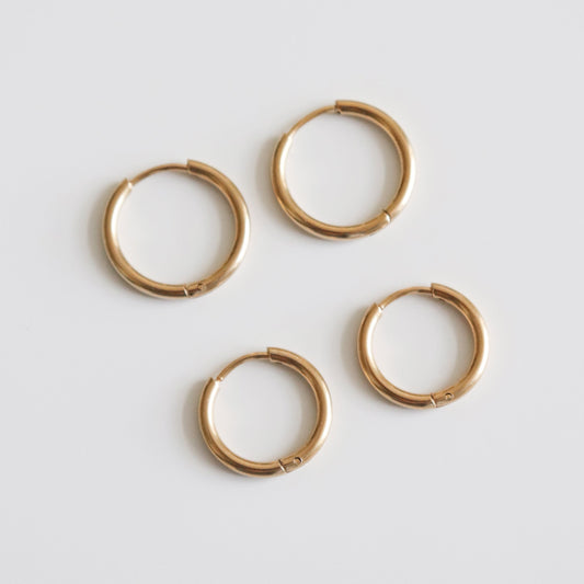 Simple Round Gold hoops