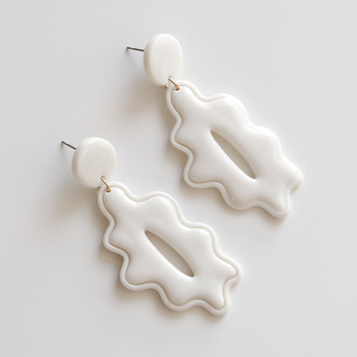 Wavy Statement Earrings - Sample Sale