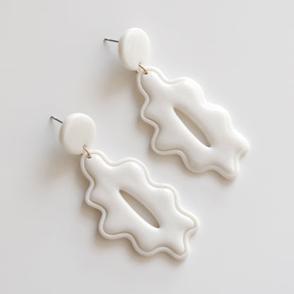 Wavy Statement Earrings - Sample Sale