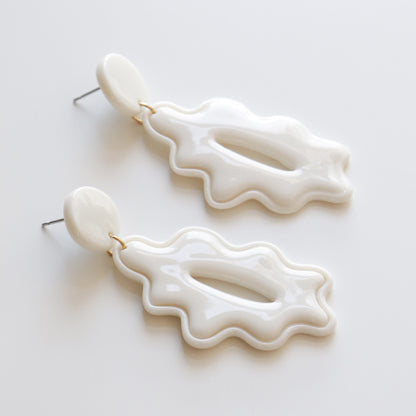 Wavy Statement Earrings - Sample Sale