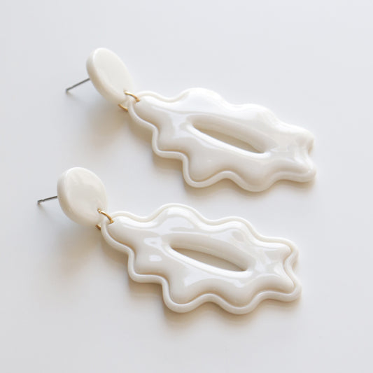 Wavy Statement Earrings - Sample Sale